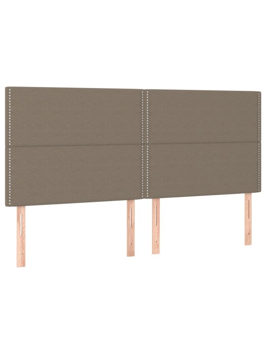 Box spring postel s matrací a led taupe 200x200 cm textil