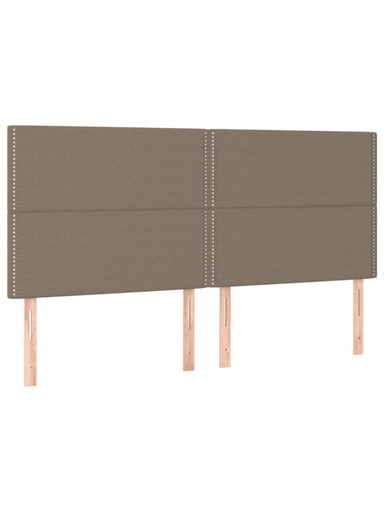 Box spring postel s matrací a led taupe 200x200 cm textil
