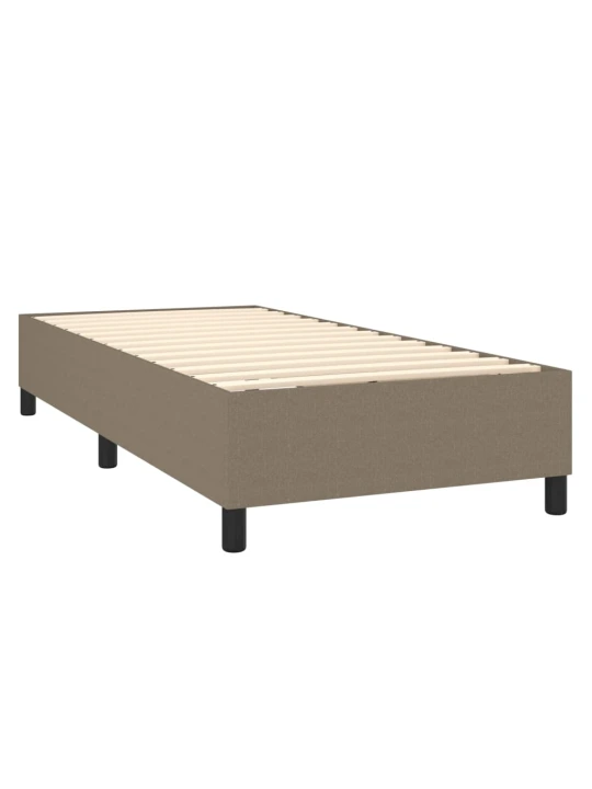 Box spring postel s matrací a led taupe 80 x 200 cm textil