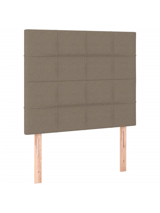 Box spring postel s matrací a led taupe 80 x 200 cm textil