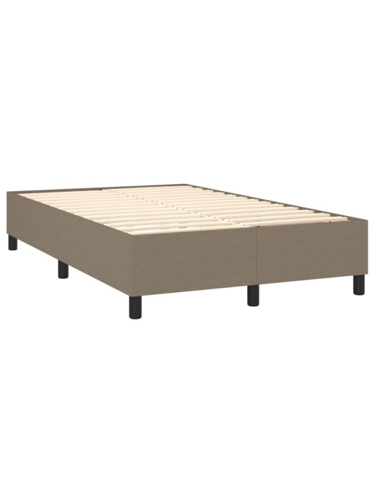 Box spring postel s matrací a LED taupe 120 x 200 cm textil