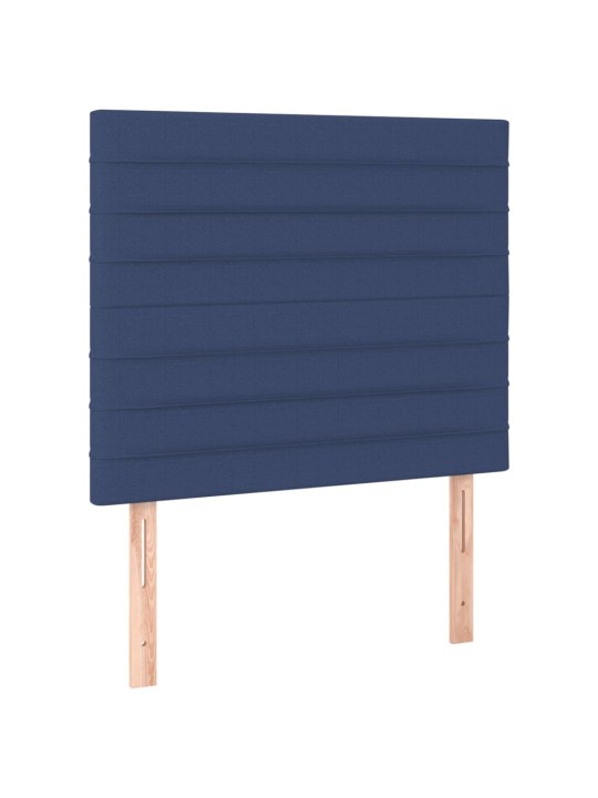 Box spring postel s matrací a LED modrá 120 x 200 cm textil