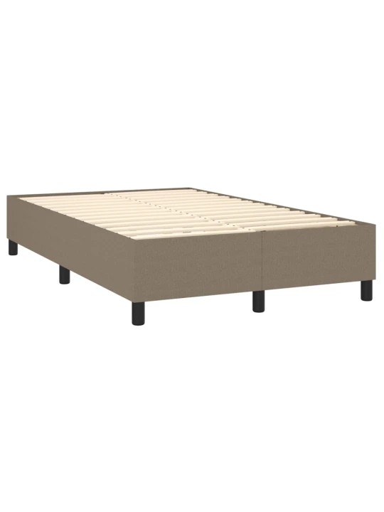 Box spring postel s matrací a LED taupe 120 x 200 cm textil