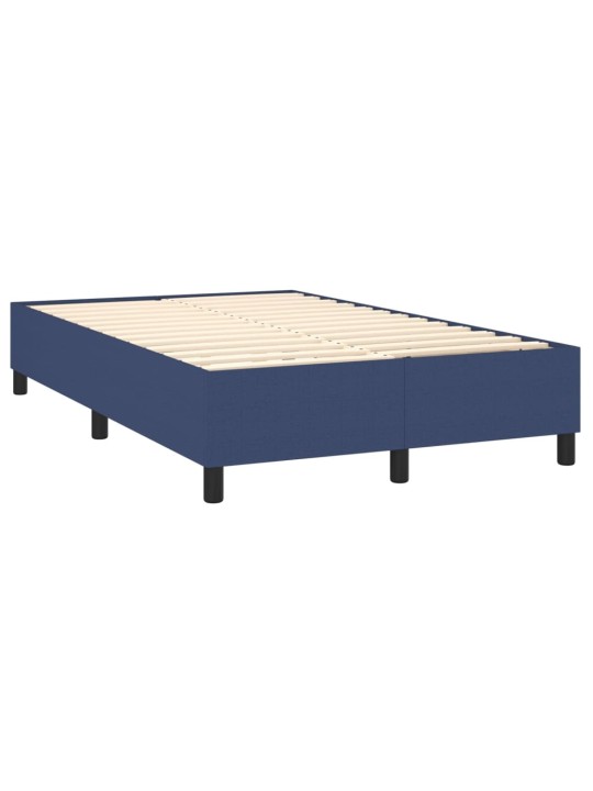 Box spring postel s matrací a LED modrá 120 x 200 cm textil