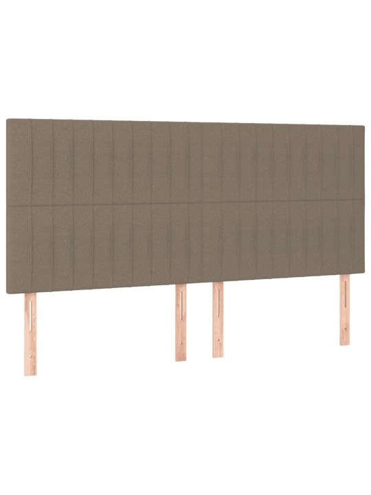Box spring postel s matrací a led taupe 160x200 cm textil