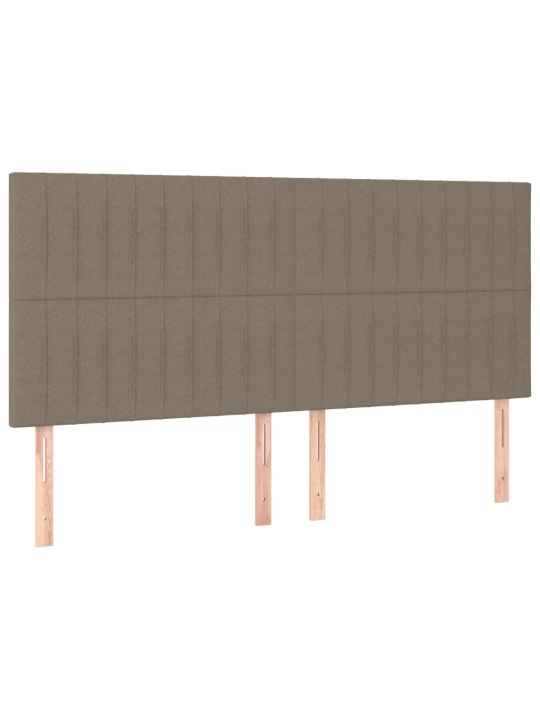 Box spring postel s matrací a led taupe 200x200 cm textil