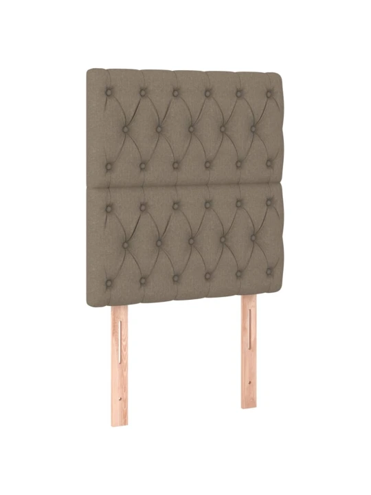 Box spring postel s matrací a led taupe 80 x 200 cm textil