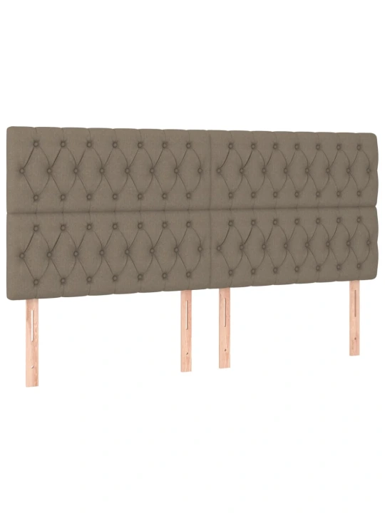 Box spring postel s matrací a led taupe 200x200 cm textil