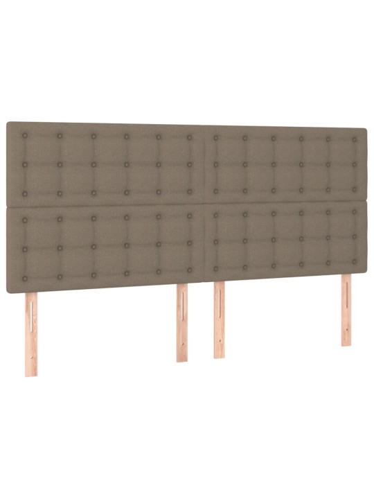 Box spring postel s matrací a LED taupe 180x200 cm textil