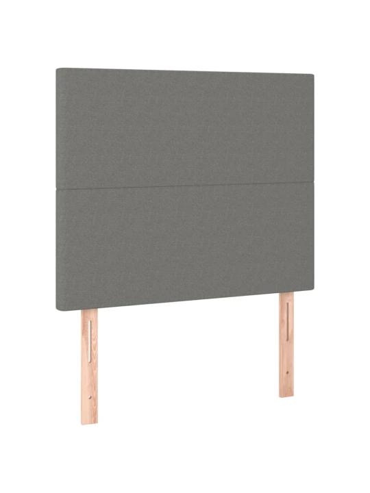 Box spring postel s matrací a LED tmavě šedá 120x200 cm textil