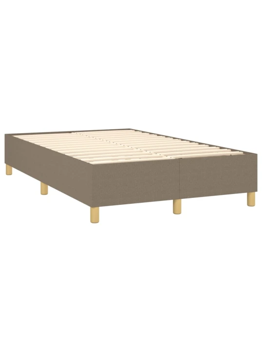 Box spring postel s matrací a led taupe 120 x 200 cm textil