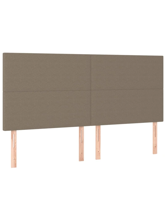 Box spring postel s matrací a led taupe 200x200 cm textil