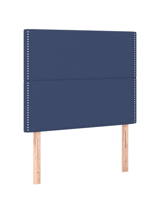 Box spring postel s matrací a LED modrá 80 x 200 cm textil