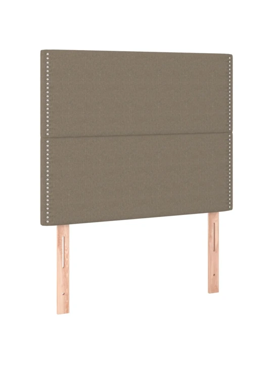 Box spring postel s matrací a LED taupe 90x190 cm textil