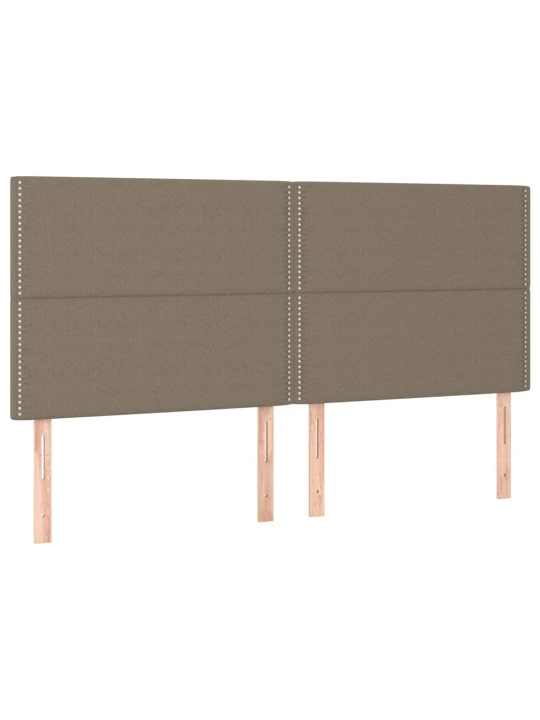 Box spring postel s matrací a led taupe 200x200 cm textil