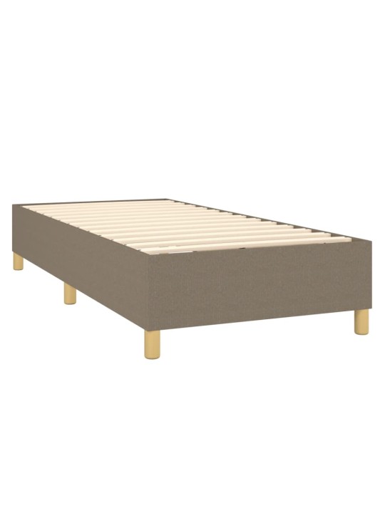 Box spring postel s matrací a LED taupe 100x200 cm textil