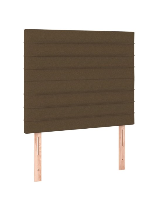 Box spring postel s matrací a LED tmavě hnědá 80x200 cm textil