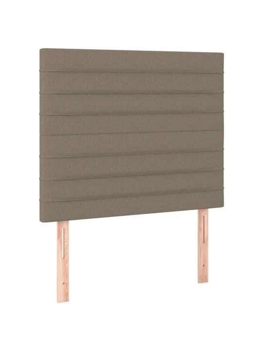 Box spring postel s matrací a LED taupe 90x200 cm textil
