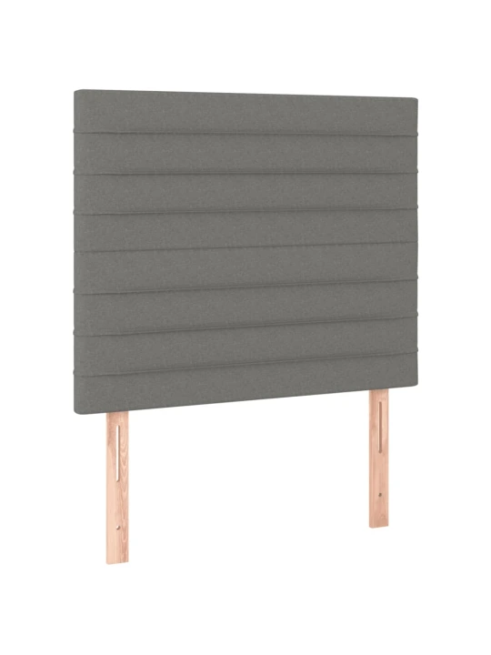 Box spring postel s matrací a LED tmavě šedá 100x200 cm textil