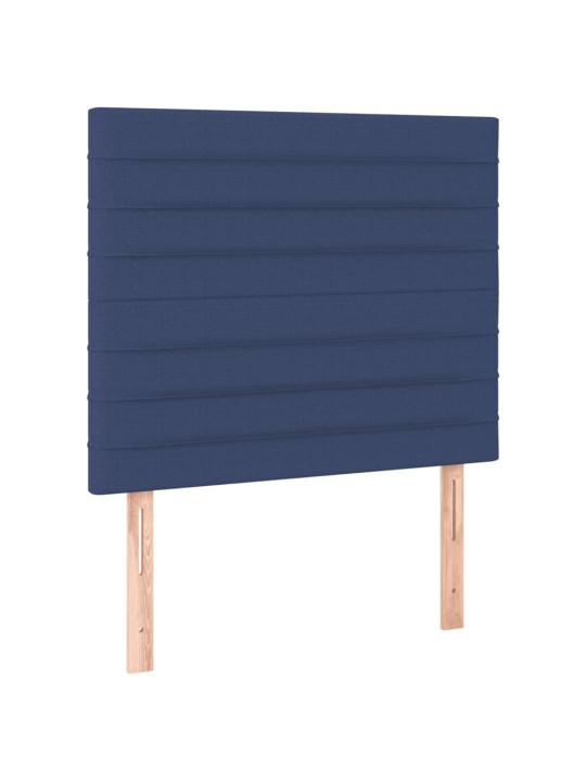 Box spring postel s matrací a LED modrá 100x200 cm textil