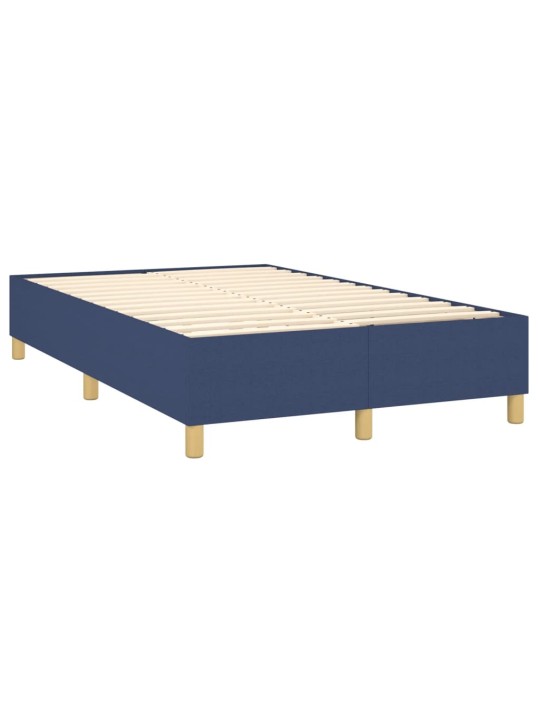 Box spring postel s matrací a LED modrá 120 x 200 cm textil
