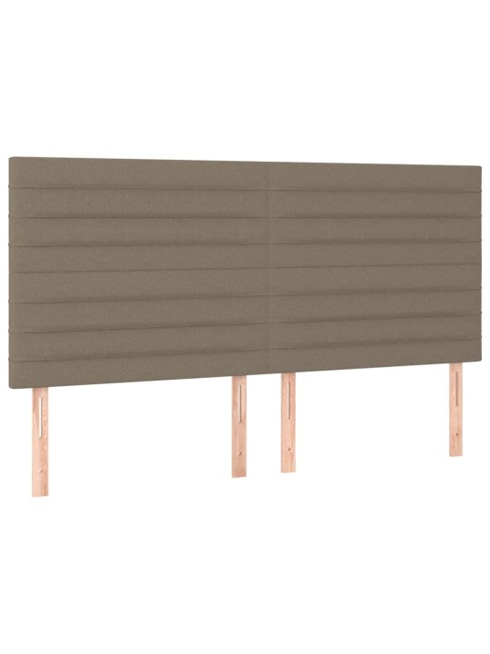Box spring postel s matrací a led taupe 200x200 cm textil