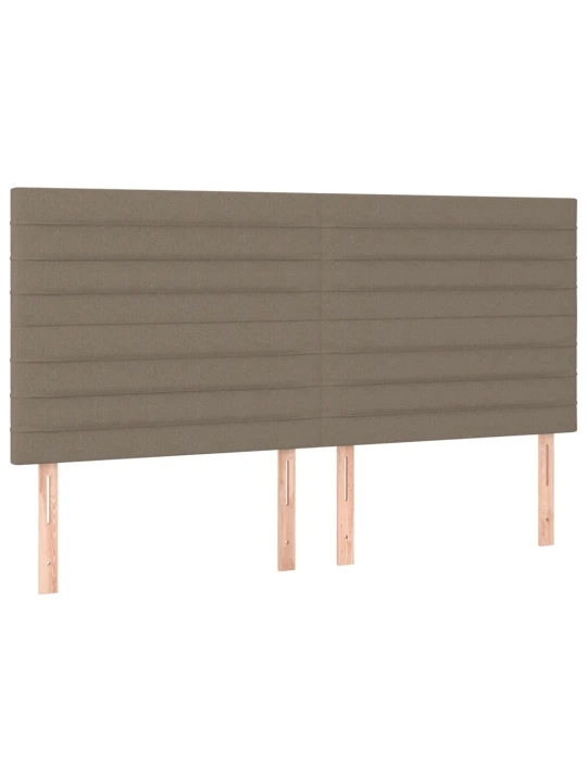 Box spring postel s matrací a led taupe 200x200 cm textil