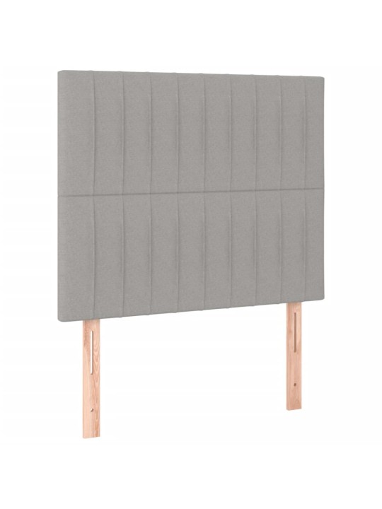 Box spring postel s matrací a LED světle šedá 120x200 cm textil