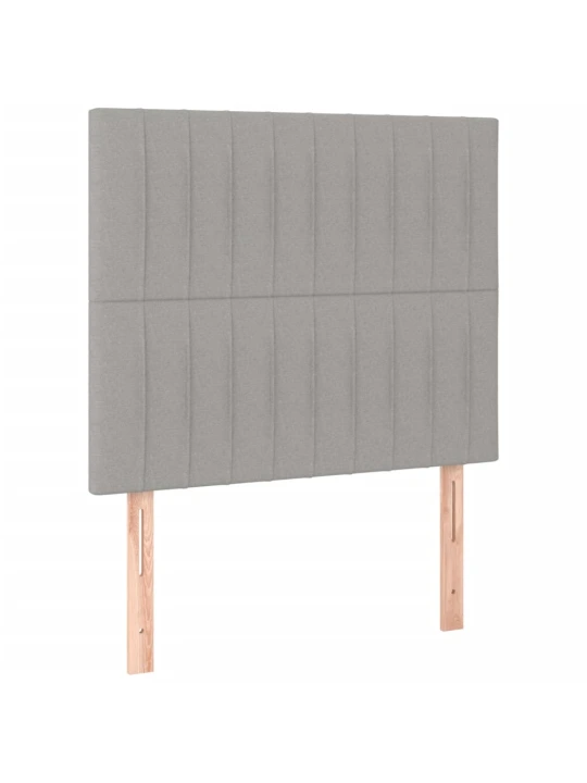 Box spring postel s matrací a LED světle šedá 120x200 cm textil