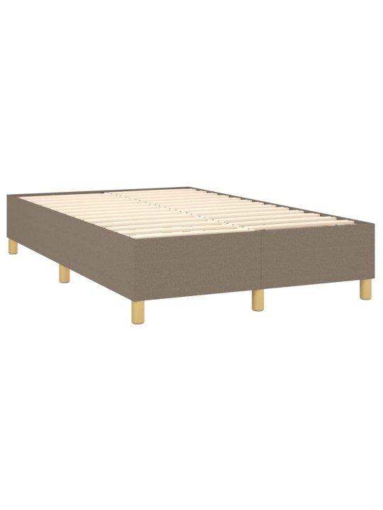 Box spring postel s matrací a LED taupe 120 x 200 cm textil