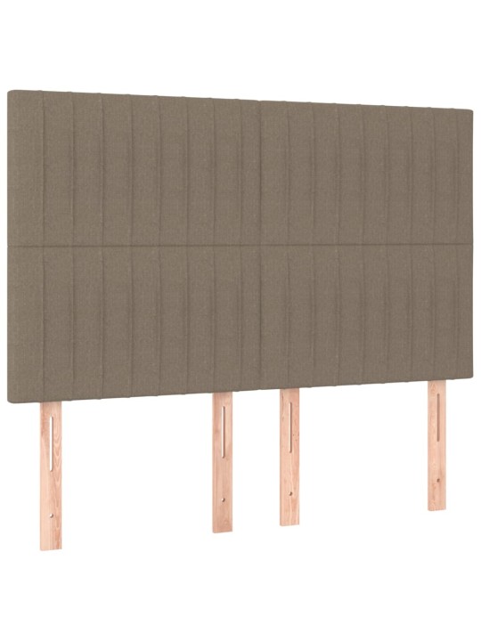 Box spring postel s matrací a led taupe 140x190 cm textil