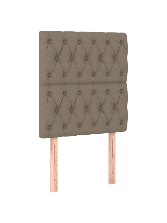 Box spring postel s matrací a led taupe 80 x 200 cm textil