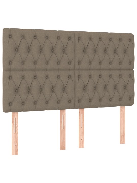 Box spring postel s matrací a led taupe 140x200 cm textil