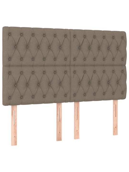 Box spring postel s matrací a led taupe 160x200 cm textil