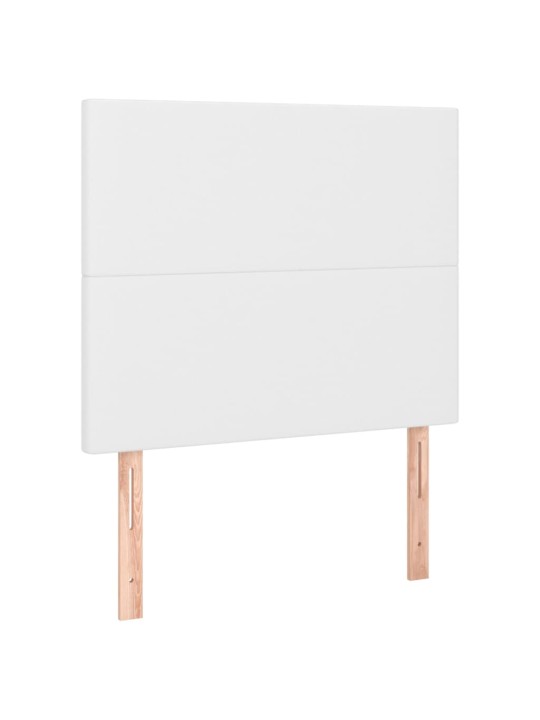 Box spring postel s matrací a LED bílá 90x190 cm umělá kůže