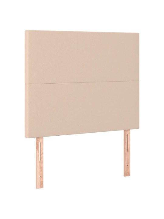 Box spring postel matrace a led cappuccino 90x190 cm umělá kůže
