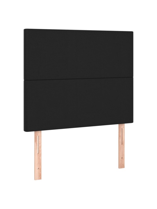 Box spring postel s matrací a LED černá 120x200 cm umělá kůže