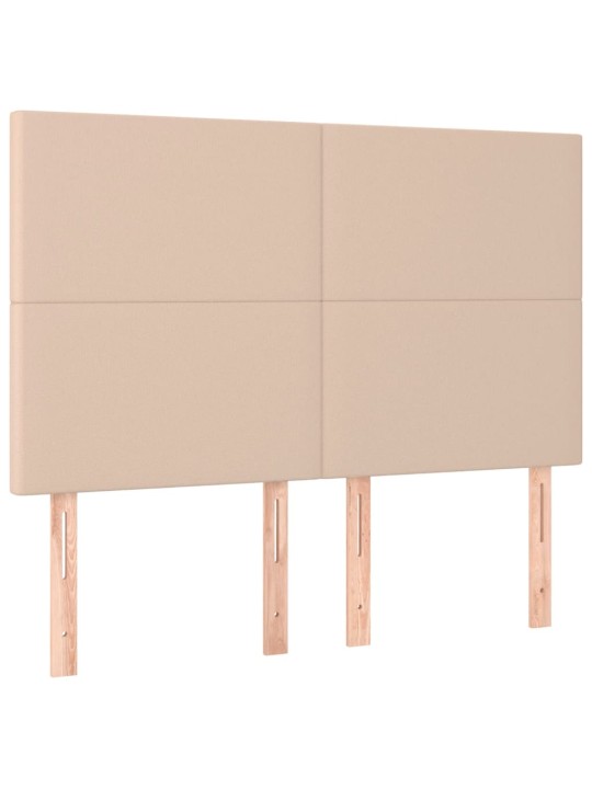 Box spring postel matrace a led cappuccino 140x190cm umělá kůže