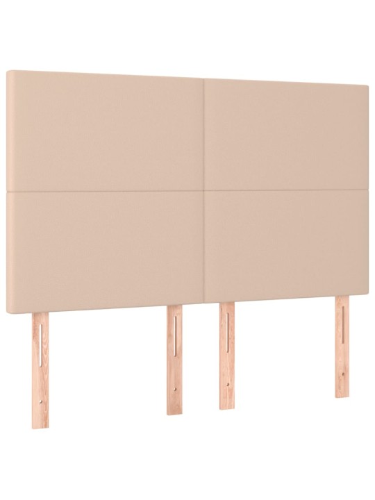 Box spring postel matrace a led cappuccino 140x200cm umělá kůže