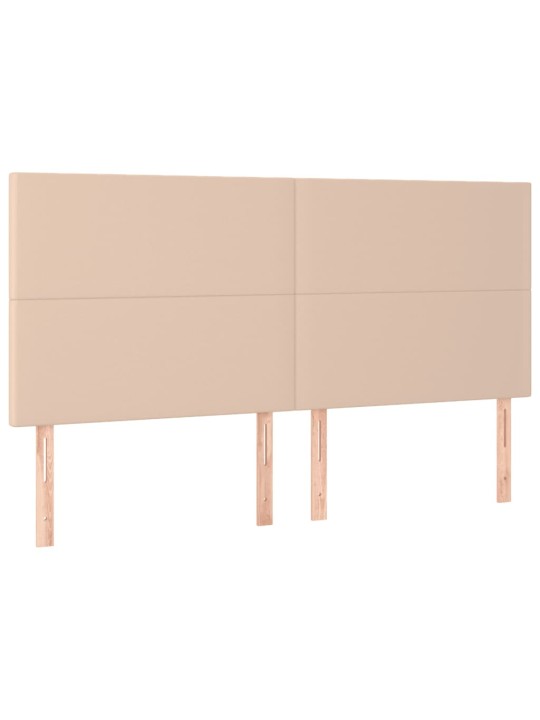 Box spring postel matrace a led cappuccino 180x200cm umělá kůže