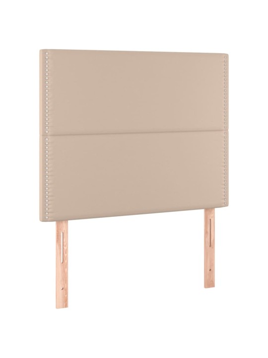 Box spring postel matrace a led cappuccino 100x200cm umělá kůže