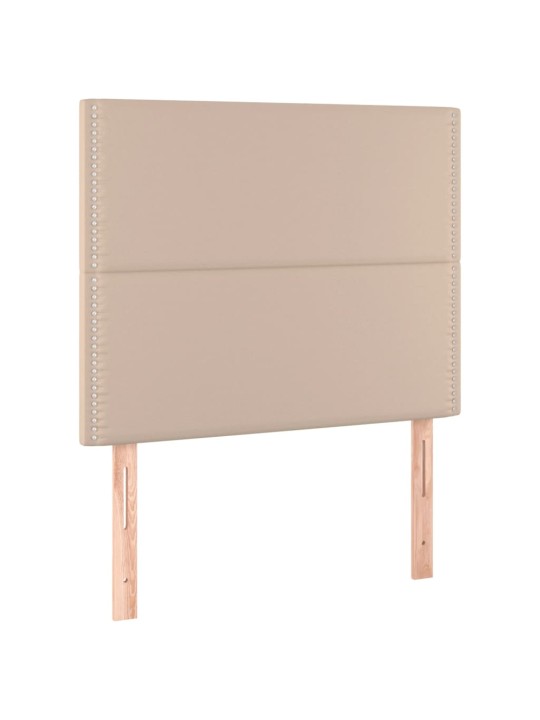 Box spring postel matrace a led cappuccino 120x200cm umělá kůže