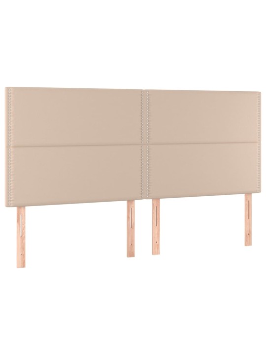 Box spring postel matrace a led cappuccino 180x200cm umělá kůže