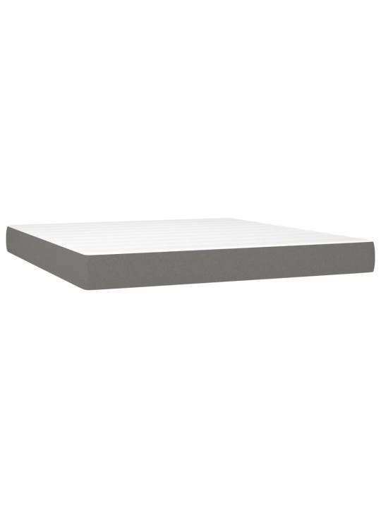 Box spring postel s matrací tmavě šedá 180x200 cm textil