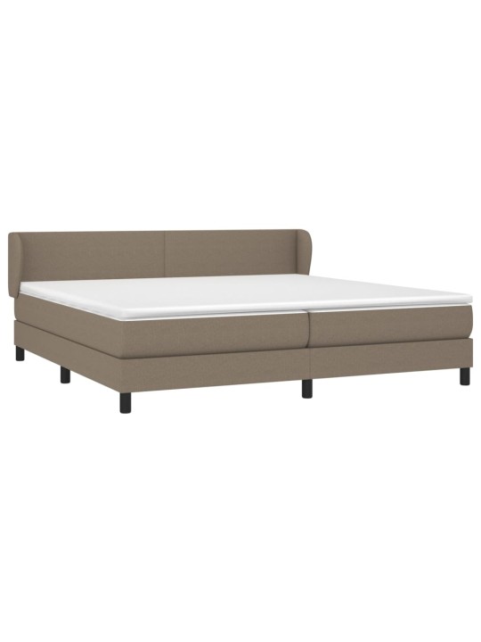 Box spring postel s matrací taupe 200x200 cm textil