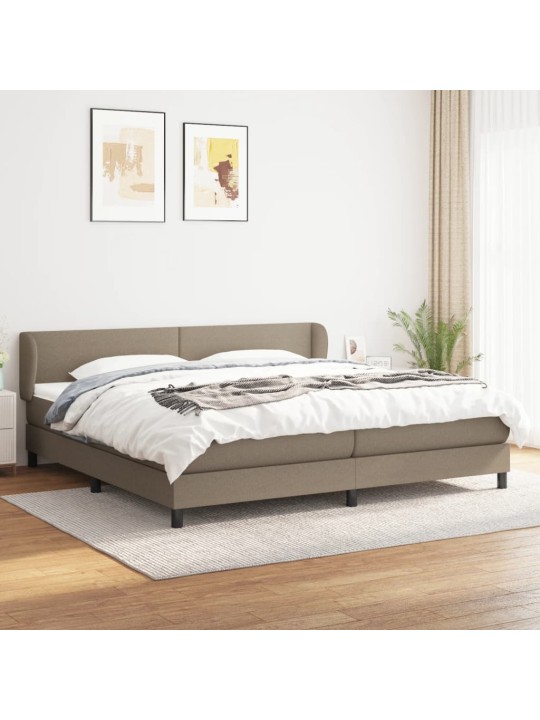 Box spring postel s matrací taupe 200x200 cm textil