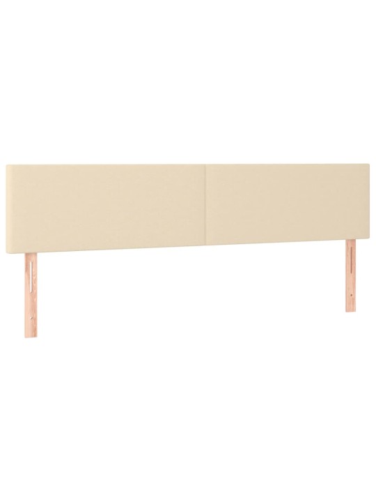 Box spring postel s matrací krémová 200x200 cm textil