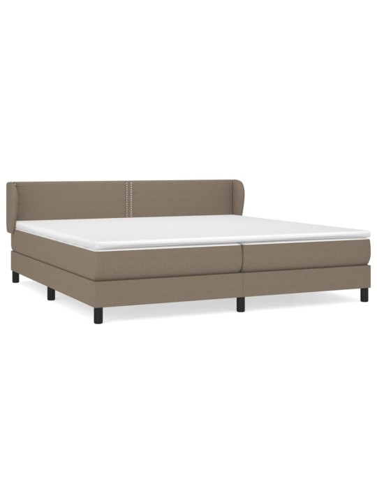 Box spring postel s matrací taupe 200x200 cm textil