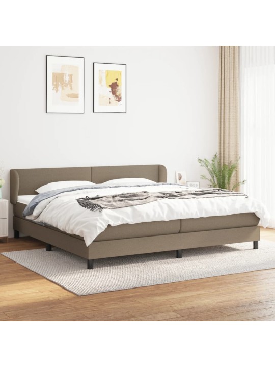 Box spring postel s matrací taupe 200x200 cm textil