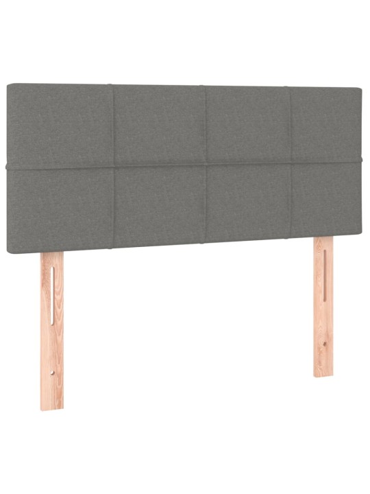 Box spring postel s matrací tmavě šedá 90x200 cm textil